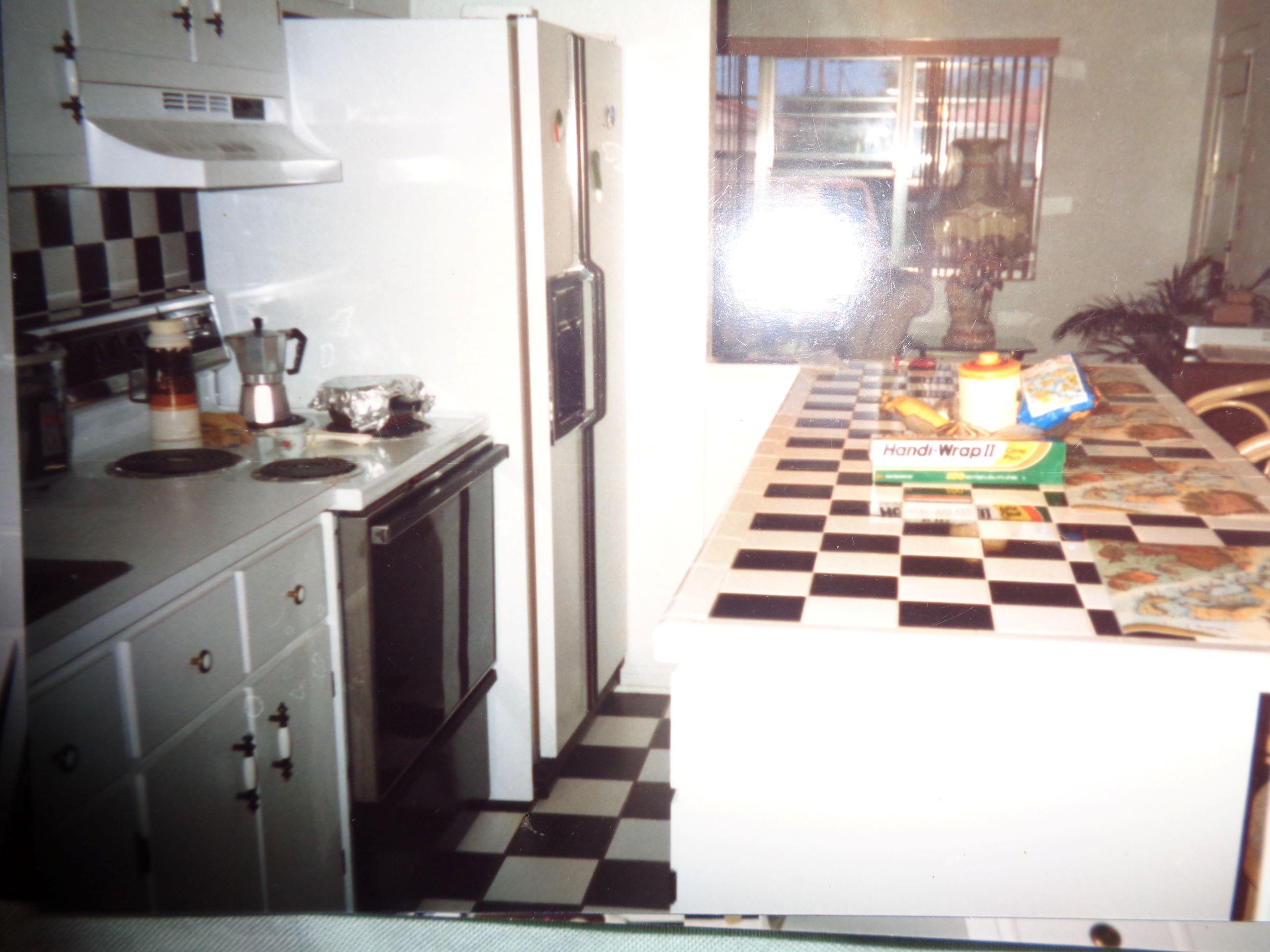Ormond Beach house kitchen to dining and LR c1990s