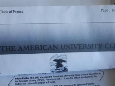 Paris AUC american universities club de france membership