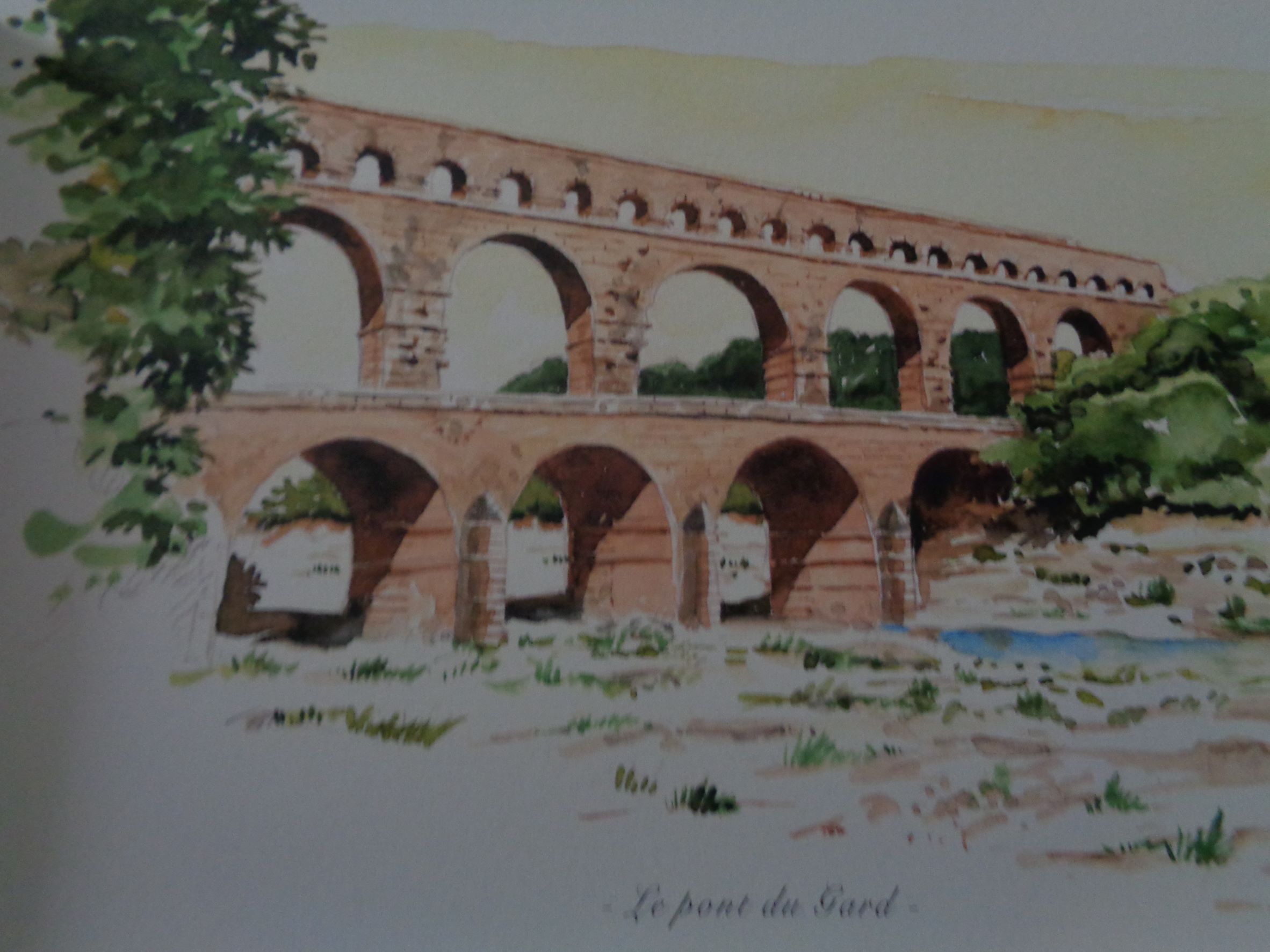 Vers Pont du Gard Pont du Gard bet Uzès and Remoulins